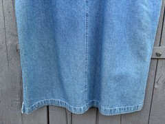 NWT CB CASUAL Jumper Dress (XL) Blue Denim Shift Pockets Pullover 48” Chest
