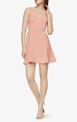 BCBG MAX AZRIA LIGHT CORAL ALEXIA CUTOUT DRESS SZ 12