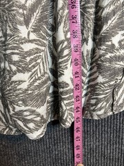 Charter Club Womens Tropical Palm Print Midi Dress Size 12 Linen Button Front