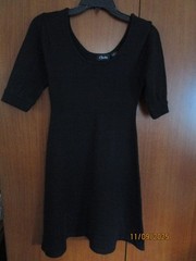 Chesley Knit Black Dress Sz Large 100% Acrylic Bust 30 Length 29.5 in