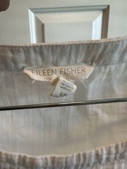 Eileen Fisher White Cotton Gauze Tunic Dress Resortwear Lagenlook Minimalist PS