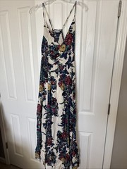 FREE PEOPLE Movement Maxi Dress M Through the Vine Ivory Combo MSRP $108