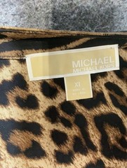 Michael Michael Kors XL Brown Black Animal Print Wrap Dress V-Neck Long Sleeve