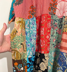 Nwt FUNKY STUFF nothing matches patch cotton maxi hippy boho DRESS 4X Free shipp