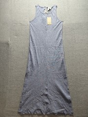 Joie Women Dress M Light Blue Maxi Scoop Neck Sleeveless Pullover Tie Casual