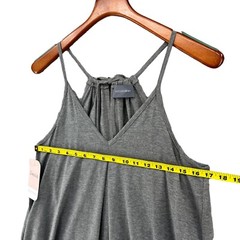 Hudson Gray Mini Dress Solid Grey Sleeveless Cotton Stretch Size M