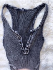 Bijou Maxi Body-con Charcoal Gray Cotton/Spandex Dress Size M
