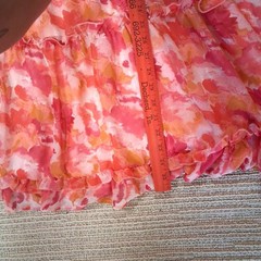 OPHELIA ROE DRESS PLUS 3X CORAL PINK FLORAL BOHO RUFFLE CHIFFON TIERED Womens