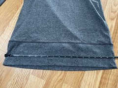Athleta Womens Heathered Grey Ribbed Knit Hooded Tunic Dress Size XS GUC