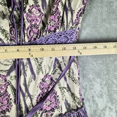 BCBG Max Azaria Dress Womens 6 Purple Floral Cottagecore Boho Fairy Whimsical
