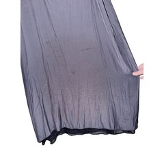 Lola & Sophie charcoal gray 100% silk slip dress minimalist sleek large USA made