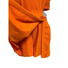 Outdoor Voices Court Dress Skort Women Medium Orange Cutout Activewear Tennis