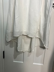 Roxy White Embroidered Open Back Midi Dress XLMediterranean Boho Resort Vacation