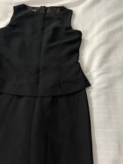 YL By Yair Dress Size 8P Length 47” Zipper Lined Poly Acetate Black #ST27