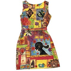 Vintage Moschino Cheap & Chick Multicolor Flowers Dress Size US6