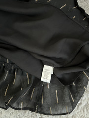 CeCe Metallic A-Line Dress Rich Black Size Small New w/ Tags