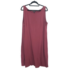 Eileen Fisher Midi Shift Dress Womens 2X Mauve Jersey Knit Lightweight Stretch
