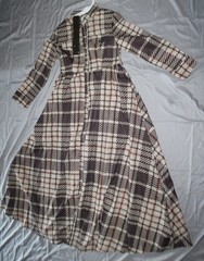 Women&rsquo;s Button Down Collared Long Sleeve High Waist belted dress size L Pockets