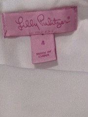 EUC🌴LILLY PULITZER🌴SIZE 4🌴SHELLY TIE BACK DRESS🌴WHITE W/ JACQUARD FABRIC