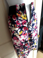 Material Girl Mesh Back Bodycon Midi Skirt &Top Size Medium Multicolor NWT!