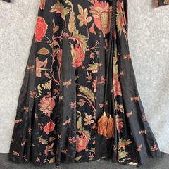 Soft Surroundings Prestwick Maxi Dress Womens Large Floral Tassel Artsy Boho