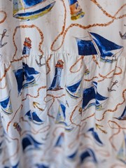 Kate & Sam Cracker Barrel Lighthouse and Sailboat Print Sundress Size M