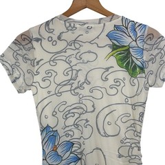 Ed Hardy Koi Fish Mesh Ruched Mini Dress M NWT Tattoo Y2K Bodycon