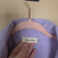 Beeson River Short Sleeve Collared Drop Waist Bubble Hem Mini Dress Lavender XL