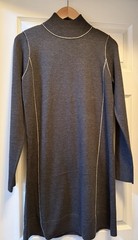 NWOT MAX STUDIO Charcoal Gray Long Sleeve Mock Turtleneck Sweater Dress-Small