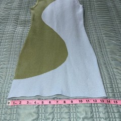 Unbranded Olive Green Light Blue Stretchy Dress See Photos For Measurements EUC