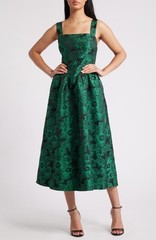 Chelsea28 Green Brocade Midi Dress Size S NWT Women&rsquo;s Cocktail Party