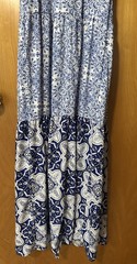 Express Women’s Blue White Mediterranean Spaghetti Strap Tie Maxi Pockets S
