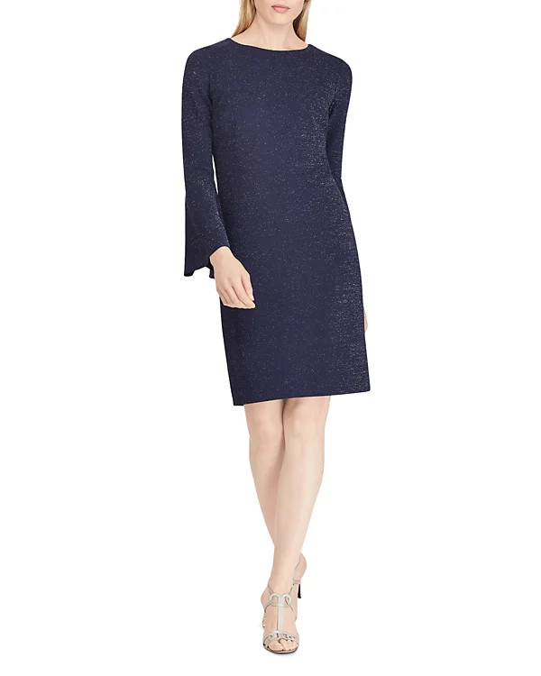 LAUREN Ralph Lauren Boat Neck 3/4-Sleeve Ruched Jersey Sheath Cocktail Dress, 2P