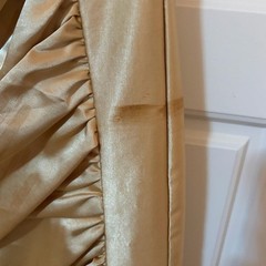 Jessica McClintock Gold Strapless Mini Dress Size 8 Vintage Prom 80s 90s Formal