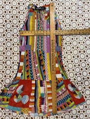 DESIGUAL Vibrant Art Patchwork Print Dress Halter Neck Beach Club Classic