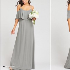 Show Me Your Mumu Caitlin Ruffle maxi gray XL NWT