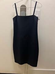 Helmut Lang Navy Technical New Neoprene Scuba Sleeveless Dress. Size Small