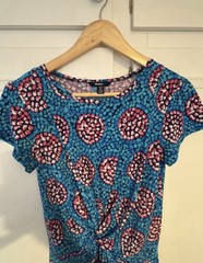 Hatley luna stretch blue patterned Mini dress Size small Great Condition