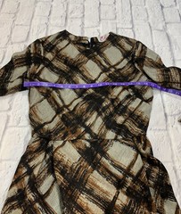 Vintage Dress Mid Century Modern Plaid Wool Small
