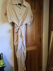 NWT Fashion Nova Maxi Button Up Dress With Belt