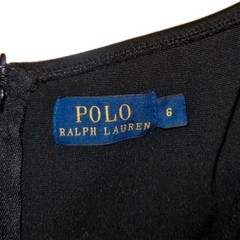 POLO RALPH LAUREN Off-shoulder Little Black Dress UK 8 US 6 EU 36