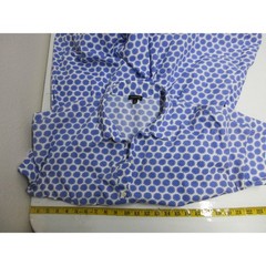 Talbots Dress Womens 12 Floral Midi Belted Pockets Shirtdress Boho Button Blue