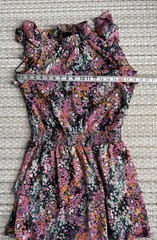 1. State Floral Sleeveless Mockneck Dress Ruffles Elastic Waist Size Small