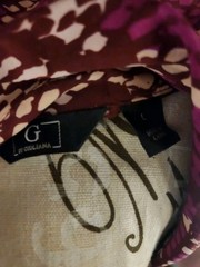 G by Giuliana Raspberry Beige Combo Snake Print Shirt Dress – Size L