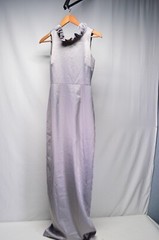 Camilyn Beth Silver Long Formal Sleeveless Dress Size 0