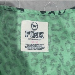 PINK Victoria&rsquo;s Secret Green Black Leopard Knit Bodycon Scoop Strappy M