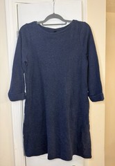 J. Jill Wearever Collection Navy Knit Shift Dress Petite Medium