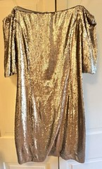 Do + Be Large NWT Silver Pewter Sequin Stretchy Dress MSRP $79+ Party Holiday