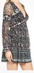 FREE PEOPLE Cherry Blossom Embroidered Lace Mini Dress Size 8