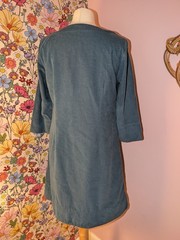 Seasalt Cornwall Kittiwake Dress II Cotton, Corduroy Shift Dress Petrol Blue 10